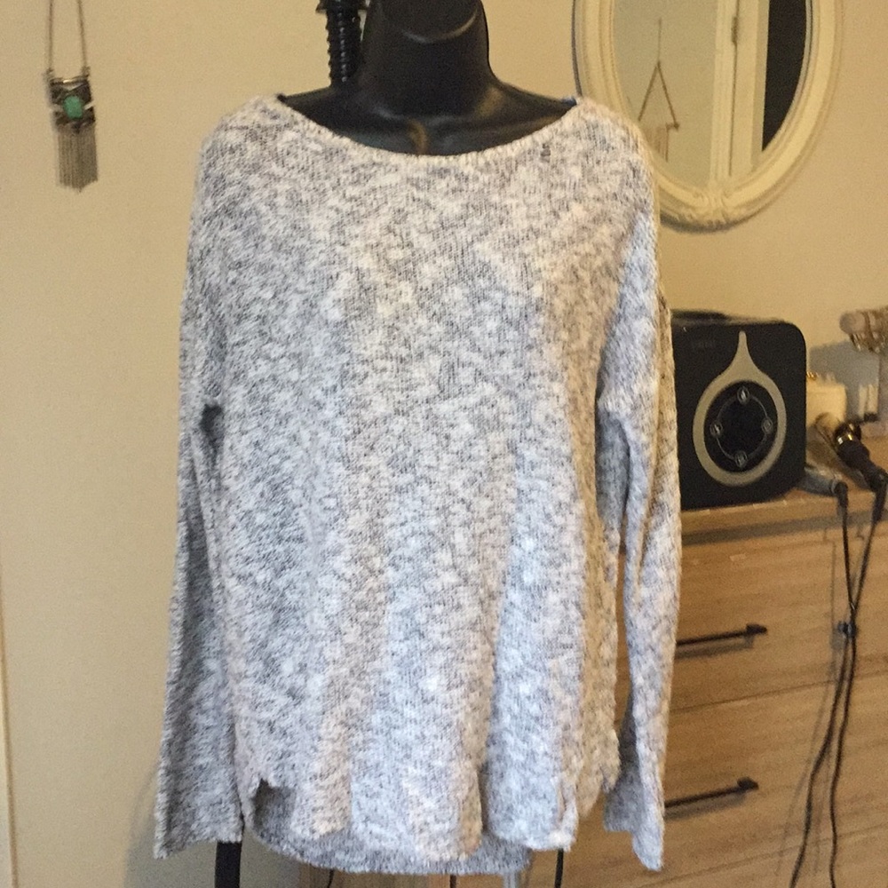 Marled gray sweater